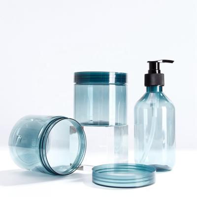 China 8oz 16oz Plastic Cosmetic Jars Body Scrub Packaging BPA FREE for sale