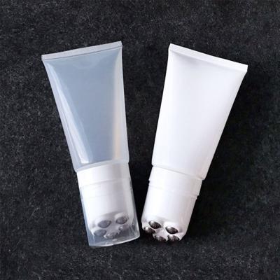 China 100ml 150ml 200ml Roller Plastic Squeeze Empty Cosmetic Tubes With Caps for sale