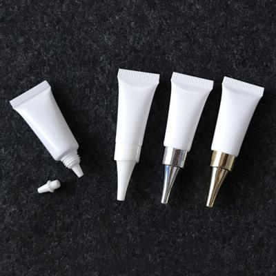 China White Soft Recyclable PE Empty Cream Cosmetic Squeeze Tubes 3ml for sale