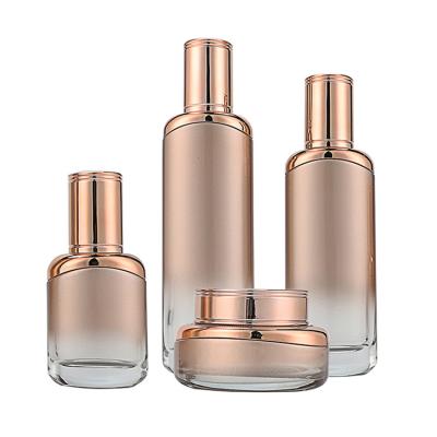 China ABS AS Cosmetic Packaging Containers 30ml 50ml Square Glass Bottles for sale