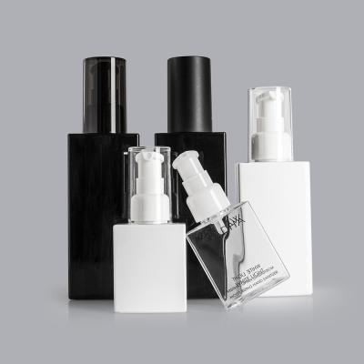 China PETG Cosmetic Packaging Containers Square Bottle 100ml 120ml for sale