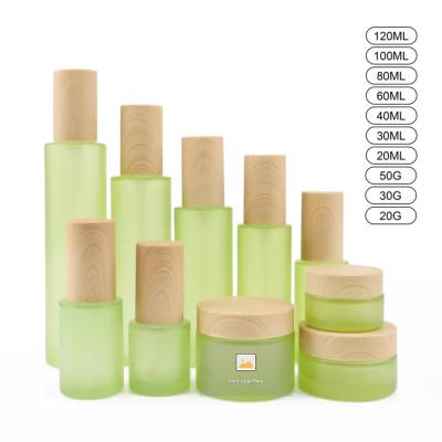 China 50g Cosmetic Packaging Container With Bamboo Lids RoHS SGS for sale