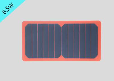 China Semi Flexible Sunpower Solar Panels 6.5W Anti Reflective Coating With Red Frosted PET for sale