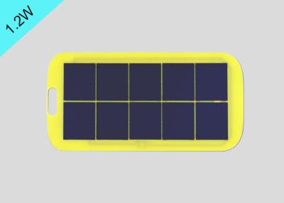 China 5.5v 1.2w Sunpower Portable Solar Panels IPX4 Waterproof Level With Yellow Plastic Frame for sale