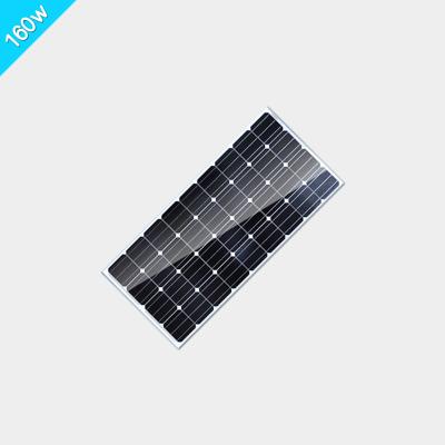 China High Luminousness Glass Mono Silicon Solar Panels 160 Watt 18V CE ROHS Approval for sale