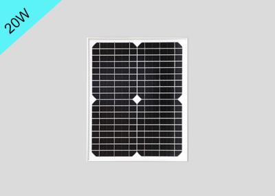 China Aluminum Frame Small Monocrystalline Solar Panels 20W 18V With 1 Year Warranty for sale