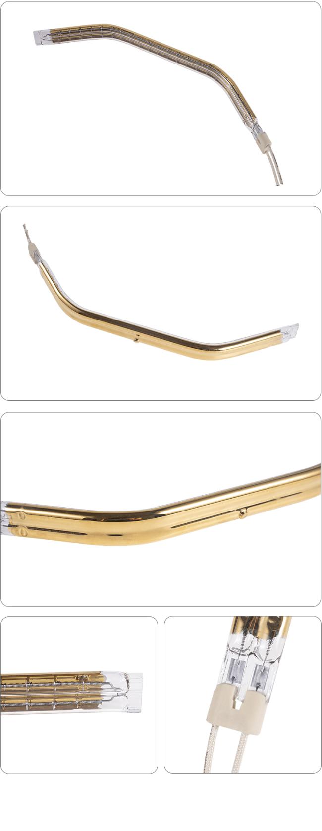 Gold coated infrared heating element tube