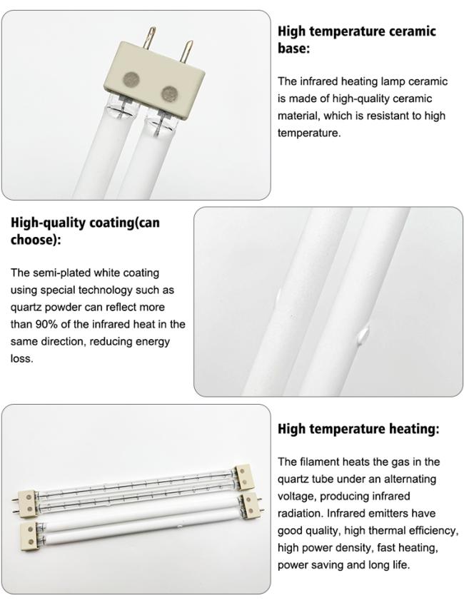Twin tube infrared lamp variations