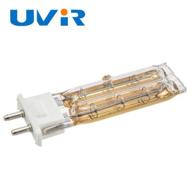 China TC04 11x23 Quartz Heating Lamp , Twin Tube Lamp Golden Coating Reflector for sale