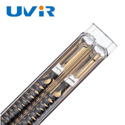 Cina rivestimento infrarosso di Heater Lamps Tubular Shape Gold del quarzo di 230V 2500W in vendita