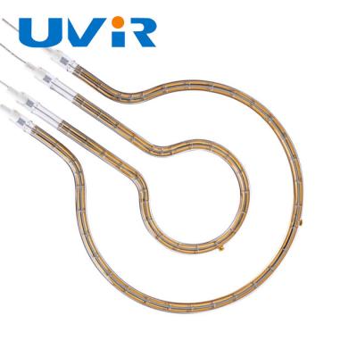Chine Tubes de chauffage IR de quartz de réflecteur d'or, 100-7600W Ring Infrared Heater Lamp à vendre