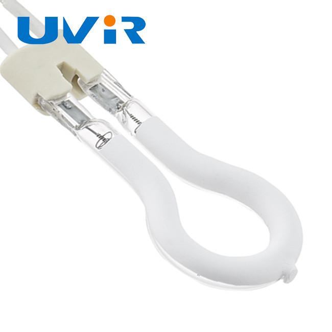 Ring tube infrared lamp with gold coating