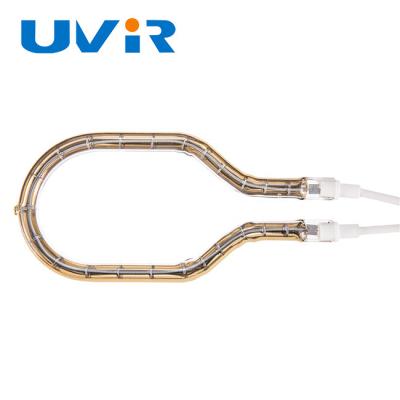 China Unique 230v 2200W Ring Infrared Lamps Gold Reflector Electric Heat Element for sale