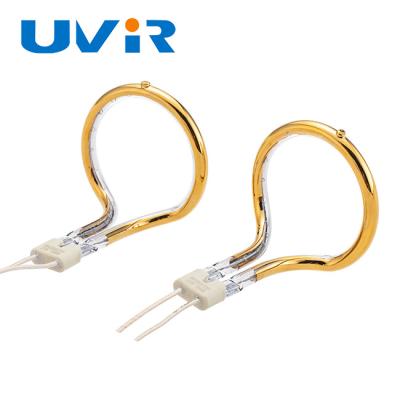 China Gold Reflector Ring Infrared Lamps , 220V 1000W Quartz Tube Infrared Heaters for sale