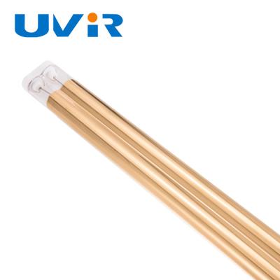 China 200-10000w Uvir Gold Coating Twin Tube Quartz Lamp Irp Infrared Lamp For Printing Machine zu verkaufen