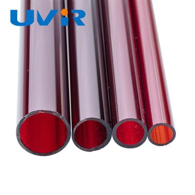 China Ruby Infrared Quartz Tube with 5000 hours Long serving life for sale