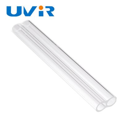 China Heat Resistant Transparent Quartz Tube , Clear Twin Tube Infrared Lamps for sale
