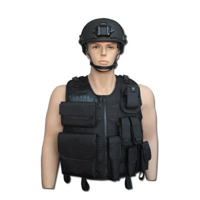 China 600D Polyester Outdoor Military And Police Equipment Tactical Body Armor Vest With Pouches for sale