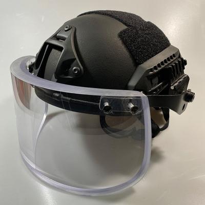 China Face Shield NIJ 3A Tactical Military Bulletproof Visor For Ballistic Picatinny Railed Helmet for sale