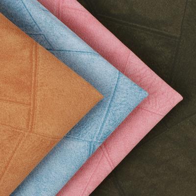 China Denim Check Garment PU Leather Waterproof Washable Cotton Bottom for sale