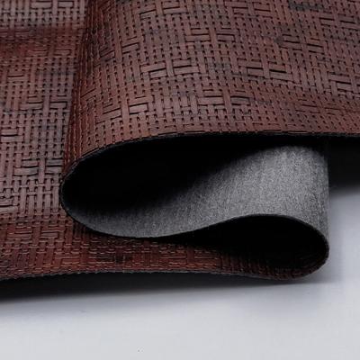 Китай Трикотажный ПВХ фальшивая кожа винтажная тканевая упаковка телефонная чехла кожа продается
