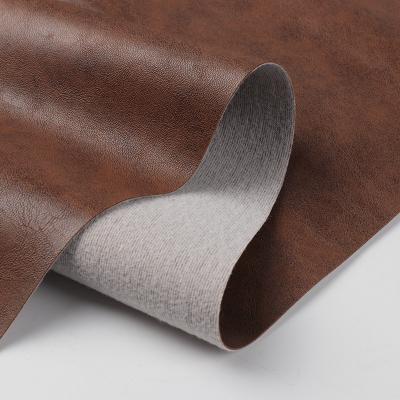 China 1.0mm PVC Leather For Bags Scratch Resistant Sofa Faux Leather Retro Oil Brush for sale