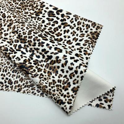 China Versatile Soft PU Synthetic Leather Leopard Print Elastic Bottom for sale