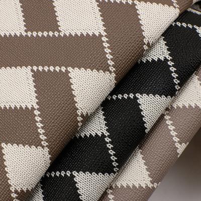China Cross Pattern PVC Leather For Bags Decorative Printed Leather Fabric Customized for sale