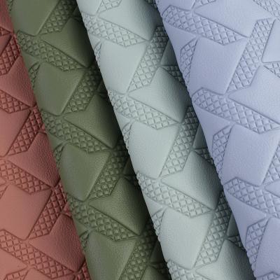 China Custom Car Floor Matten Leder Gewebtes Muster PVC Leder Material Schimmelwiderstand zu verkaufen