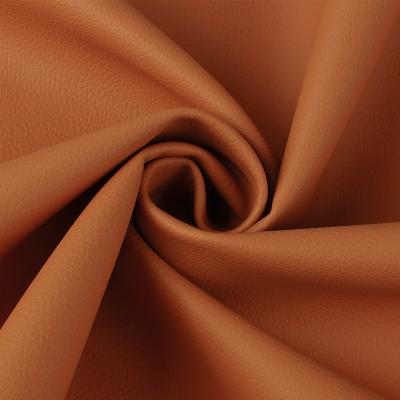 China Litchi PVC Leather For Furniture 1.4mm Thickness Imitate Genuine Faux Leather for sale