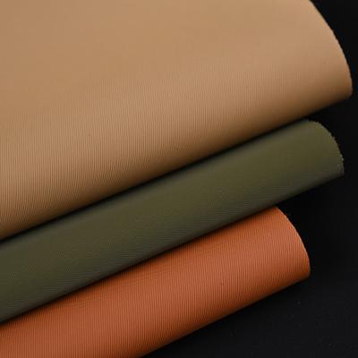 China Waterproof Soft Nylon Texture Semi-PU Leather Brushed Bottom Handbag Faux Leather Te koop
