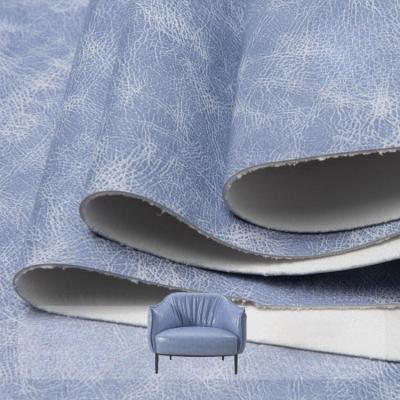 Κίνα Soft Handfeel 1.5-2.5mm Suede Backing Oil Wax Crazy Horse Leather PVC Artificial Leather For Sofa Seat Bag προς πώληση