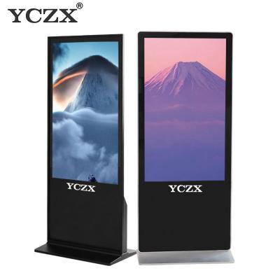 China 55 Inch Android Floor Standing Digital Signage With Time Switch Function for sale