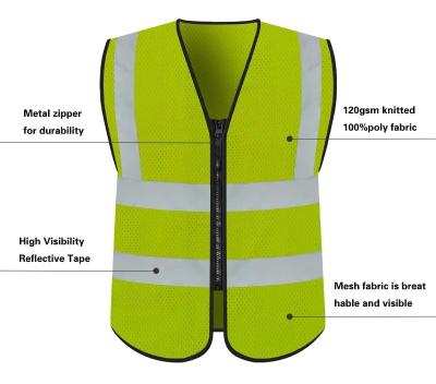 Chine Reflective High Vis Pink Safty Vest CE Printed Cotton Motorcycle Running Riding Tribe Mesh à vendre