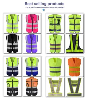 China High Visibility Work Safety Vest Breathable Reflective LED Flash for sale