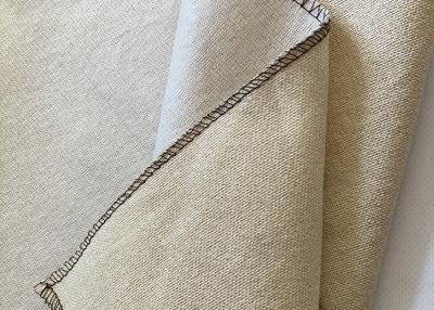 China 290gsm Upholstery Sofa Fabric , Plain Cotton Linen Fabric Furnishing Curtain Carpet for sale