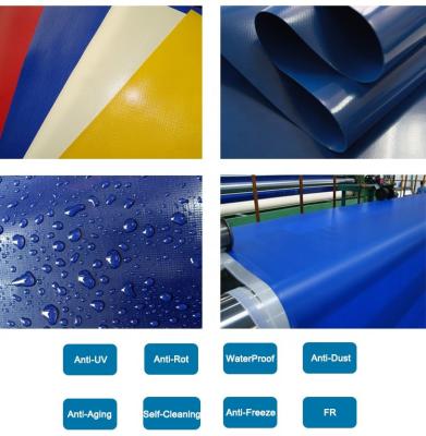 China 500gsm PVC Laminated Tarpaulin Waterproof PVC Coated Polyester Tarpaulin for sale