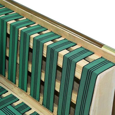 Chine Courroies en caoutchouc élastiques de sangle de chaise de la sangle 2.5mm de tapisserie d'ameublement verte à vendre