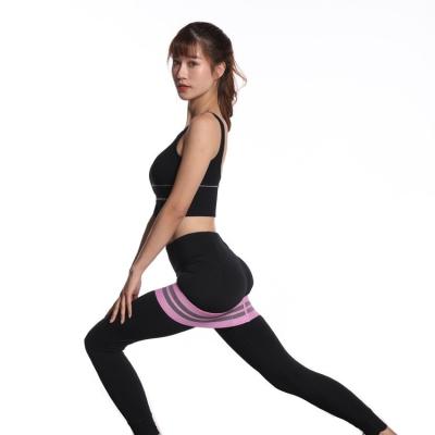 Chine Bandes roses de résistance d'élastique de yoga, bande de boucle de cercle de hanche de 8cm à vendre