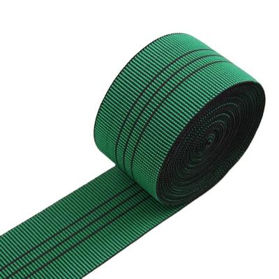 Cina Tessitura a 2 pollici elastica del polipropilene della tessitura pp della tappezzeria verde in vendita