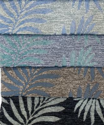 Cina tessuto da arredamento blu del jacquard di 410gsm Coral Pattern Upholstery Fabric Woven in vendita