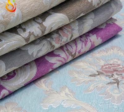 China Tela amigável do jacquard de Sofa Fabric Brocade White Cotton do jacquard de Eco à venda