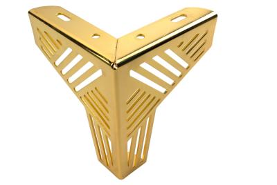 China Office Building Furniture Parts 15cm Gold Chrome Couch Legs for sale