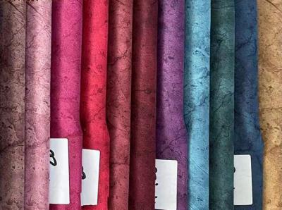 China Veloursleder Sofa Fabric Embossed Bronzing Upholstery für Auto-Abdeckung zu verkaufen