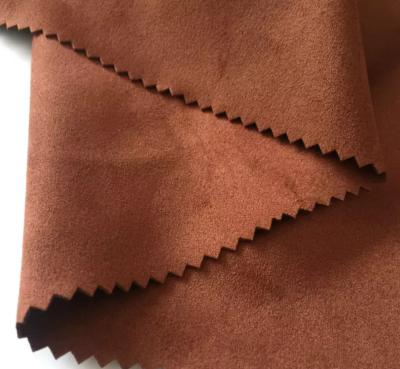 China Heavy 260-280gsm Weft Knitted Suede Sofa Fabric For Home Textile for sale