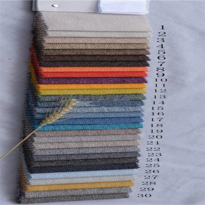 China La armadura llana teñió a Sofa Fabric de lino que el poliéster 100% espesó color sólido en venta