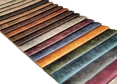 Chine Bronzage du tissu de tapisserie d'ameublement de relief de suède pour la couverture de voiture de sofas à vendre