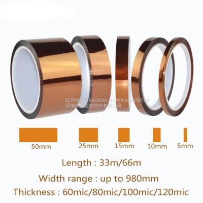 China Kapton Polyimide Film Tape 30 Micron Double Sided Kapton Tape Esd Tape for sale