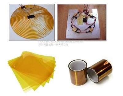 China Cinta da alta temperatura adhesiva 500m m de Kapton del silicón 25 micrones en venta