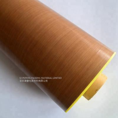 China High Tensile Strength Single Sided Brown PTFE Tape , 25mm Heat Proof Adhesive Tape for sale